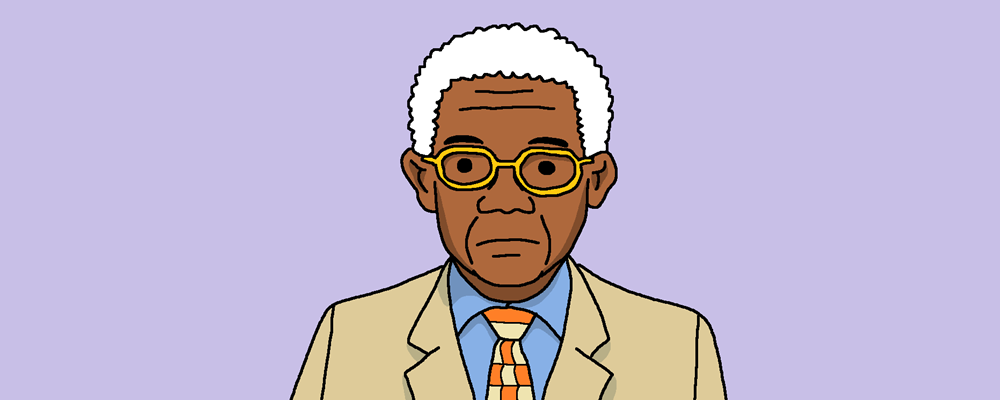 Aim&eacute; C&eacute;saire looks sad