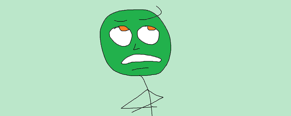 An annoyed character has their arms crossed