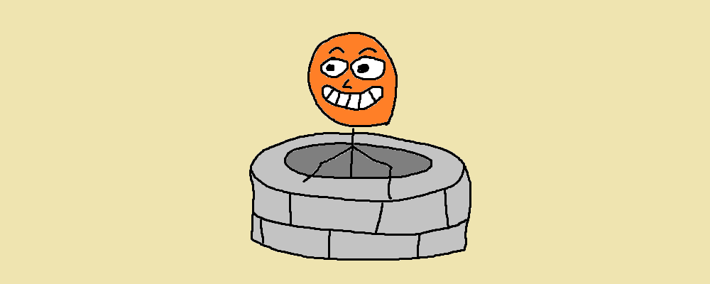A dude grins inside a well