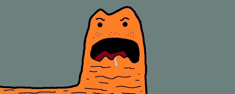An angry orange slug
