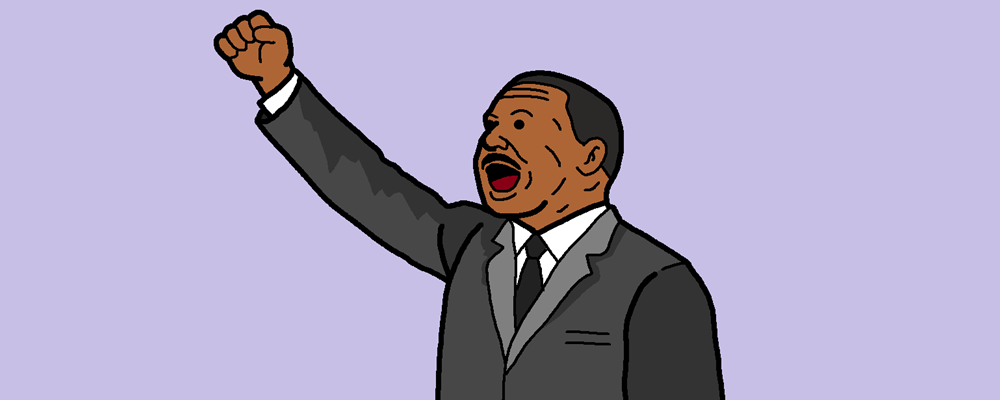 MLK raising his fist