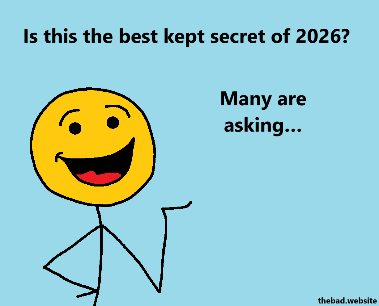 [yellow is now smiling proudly]
Is this the best kept secret of 2026?
Many are asking&hellip;