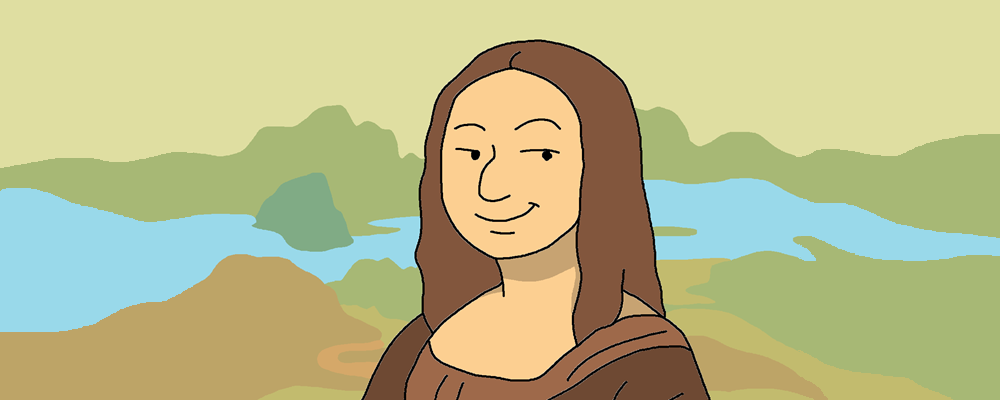 The Mona Lisa smiling