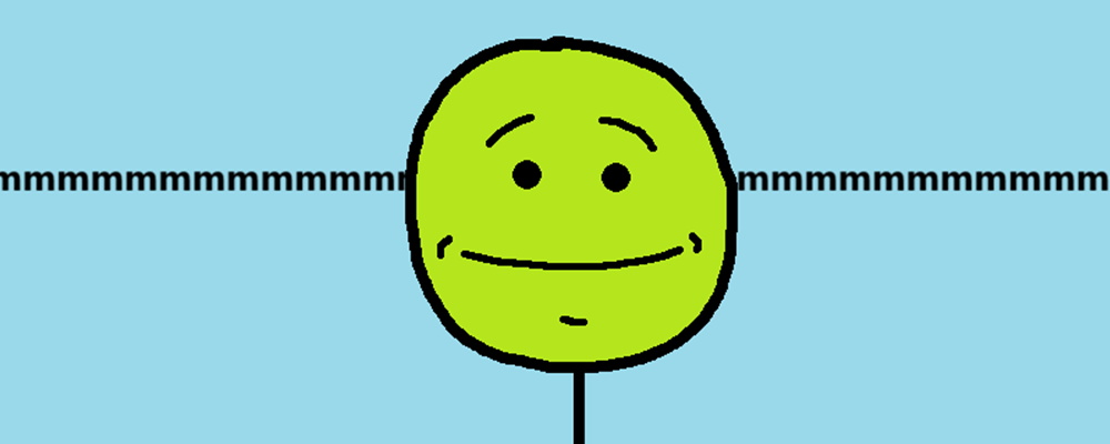 The letter m goes through someones head