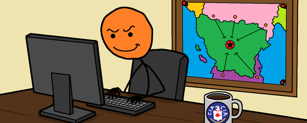 A CIA agent at their computer
