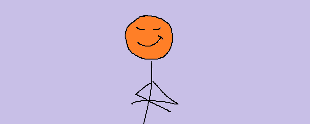 A character smirks, their arms crossed