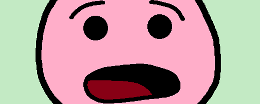 Zoomed in concerned character