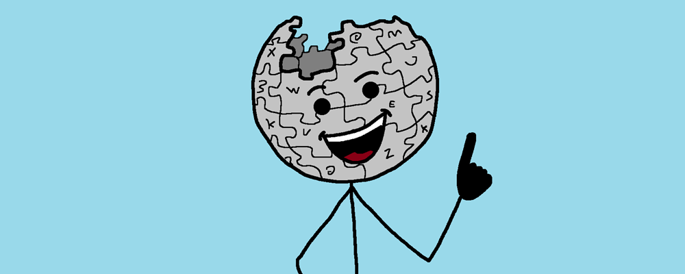 Wikipedias logo is speaking to us