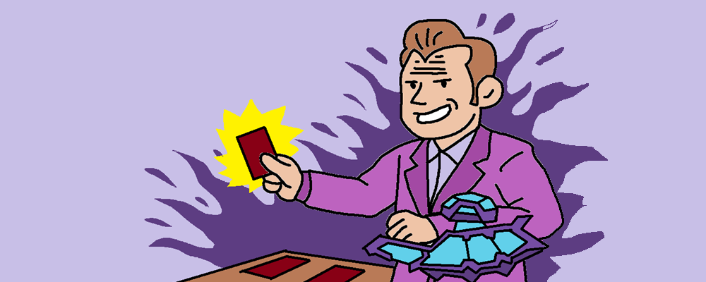 Macron is playing Yu-Gi-Oh